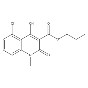 Propyl 5-chloro-4-hydroxy-1-methyl-2-oxoquinoline-3-carboxylate结构式