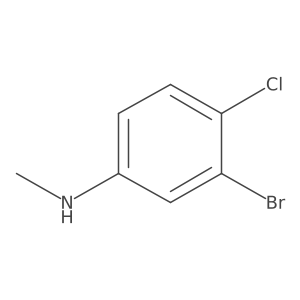 3-bromo-4-chloro-N-methylaniline结构式
