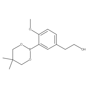 2-[3-(5,5-Dimethyl-1,3,2-dioxaborinan-2-yl)-4-methoxyphenyl]ethanol Structure