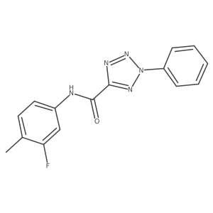 N-(3-fluoro-4-methylphenyl)-2-phenyl-2H-tetrazole-5-carboxamide Structure