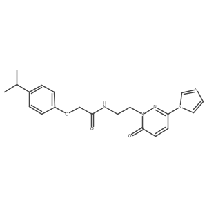 N-(2-(3-(1H-imidazol-1-yl)-6-oxopyridazin-1(6H)-yl)ethyl)-2-(4-isopropylphenoxy)acetamide结构式