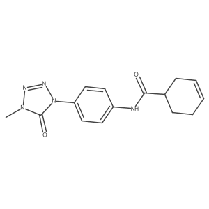N-(4-(4-methyl-5-oxo-4,5-dihydro-1H-tetrazol-1-yl)phenyl)cyclohex-3-enecarboxamide Structure