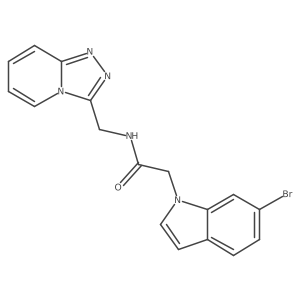 2-(6-bromo-1H-indol-1-yl)-N-([1,2,4]triazolo[4,3-a]pyridin-3-ylmethyl)acetamide结构式
