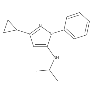 3-cyclopropyl-N-isopropyl-1-phenyl-1H-pyrazol-5-amine结构式
