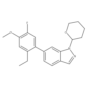 6-(2-Ethyl-5-fluoro-4-methoxy-phenyl)-1-(tetrahydro-pyran-2-yl)-1H-indazole Structure