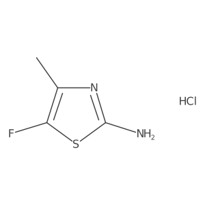 5-Fluoro-4-methyl-1,3-thiazol-2-amine hydrochloride结构式