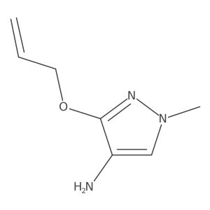 1-methyl-3-(prop-2-en-1-yloxy)-1H-pyrazol-4-amine结构式