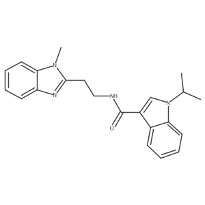 1-isopropyl-N-[2-(1-methyl-1H-1,3-benzimidazol-2-yl)ethyl]-1H-indole-3-carboxamide结构式