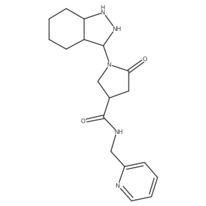 1-(2,3,3a,4,5,6,7,7a-octahydro-1H-indazol-3-yl)-5-oxo-N-(pyridin-2-ylmethyl)pyrrolidine-3-carboxamide Structure