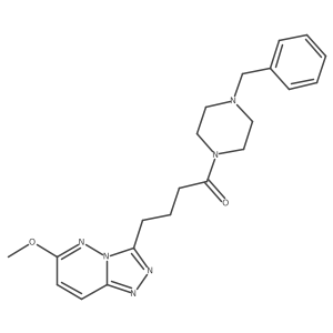 1-(4-Benzylpiperazino)-4-(6-methoxy[1,2,4]triazolo[4,3-b]pyridazin-3-yl)-1-butanone结构式