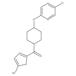 (5-Bromofuran-2-yl)(4-((5-chloropyridin-2-yl)oxy)piperidin-1-yl)methanone结构式