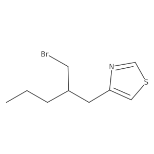 4-(2-(Bromomethyl)pentyl)thiazole Structure