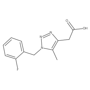 2-{1-[(2-fluorophenyl)methyl]-5-methyl-1H-1,2,3-triazol-4-yl}acetic acid结构式