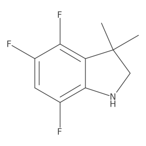 4,5,7-Trifluoro-3,3-dimethyl-2,3-dihydro-1H-indole结构式
