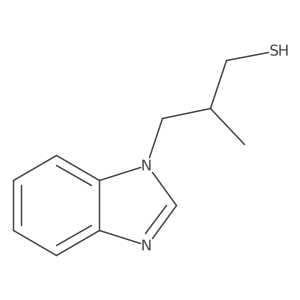 3-(1H-1,3-benzodiazol-1-yl)-2-methylpropane-1-thiol结构式