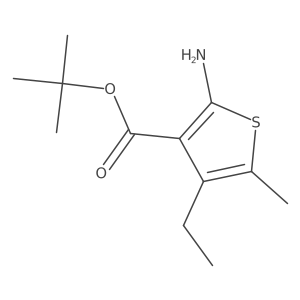 Tert-butyl 2-amino-4-ethyl-5-methylthiophene-3-carboxylate Structure