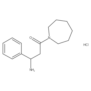 3-Amino-1-(azepan-1-yl)-3-phenylpropan-1-one hydrochloride结构式