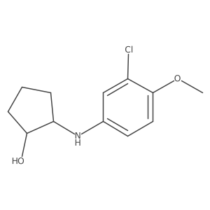 (1S,2S)-2-[(3-chloro-4-methoxyphenyl)amino]cyclopentan-1-ol Structure