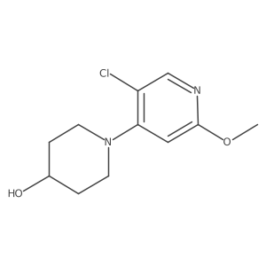 1-(5-Chloro-2-methoxy-4-pyridinyl)-4-piperidinol Structure