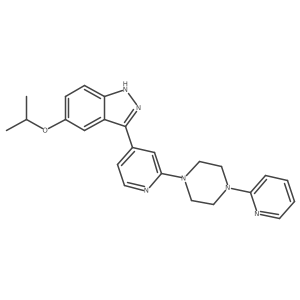 5-Isopropoxy-3-(2-(4-(pyridin-2-yl)piperazin-1-yl)pyridin-4-yl)-1H-indazole Structure
