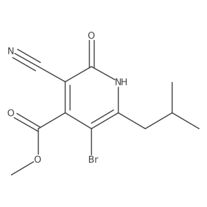 Methyl 5-bromo-3-cyano-6-isobutyl-2-oxo-1,2-dihydropyridine-4-carboxylate Structure