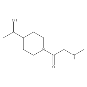1-(4-(1-Hydroxyethyl)piperidin-1-yl)-2-(methylamino)ethan-1-one结构式