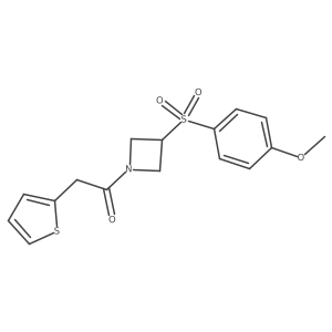 1-(3-((4-Methoxyphenyl)sulfonyl)azetidin-1-yl)-2-(thiophen-2-yl)ethanone Structure
