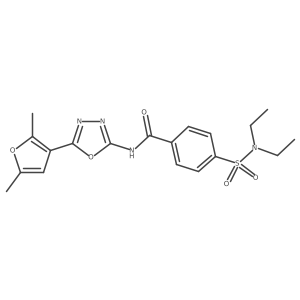 4-(N,N-diethylsulfamoyl)-N-(5-(2,5-dimethylfuran-3-yl)-1,3,4-oxadiazol-2-yl)benzamide Structure