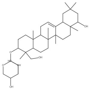 (2S,3R,4S,5S)-2-[[(3S,4S,4aR,6aR,6bS,8aR,9R,12aS,14aR,14bR)-9-hydroxy-4-(hydroxymethyl)-4,6a,6b,8a,11,11,14b-heptamethyl-1,2,3,4a,5,6,7,8,9,10,12,12a,14,14a-tetradecahydropicen-3-yl]oxy]oxane-3,4,5-triol Structure