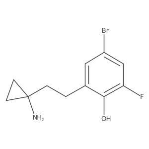 2-[2-(1-Aminocyclopropyl)ethyl]-4-bromo-6-fluorophenol结构式