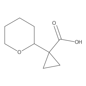 1-(Oxan-2-yl)cyclopropane-1-carboxylic acid结构式