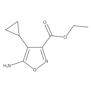 Ethyl 5-amino-4-cyclopropyl-1,2-oxazole-3-carboxylate Structure
