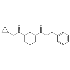 Benzyl 3-(cyclopropylcarbamoyl)piperidine-1-carboxylate结构式