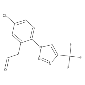 2-[5-Chloro-2-[4-(trifluoromethyl)triazol-1-yl]phenyl]acetaldehyde Structure