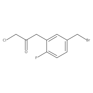 1-(5-(Bromomethyl)-2-fluorophenyl)-3-chloropropan-2-one Structure