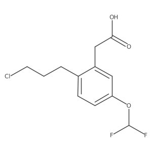 2-(3-Chloropropyl)-5-(difluoromethoxy)phenylacetic acid结构式