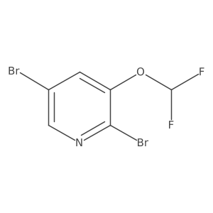 2,5-Dibromo-3-(difluoromethoxy)pyridine Structure