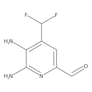 2,3-Diamino-4-(difluoromethyl)pyridine-6-carboxaldehyde结构式