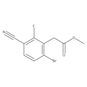 Methyl 6-bromo-3-cyano-2-fluorophenylacetate结构式