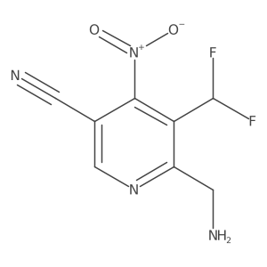 2-(Aminomethyl)-5-cyano-3-(difluoromethyl)-4-nitropyridine Structure