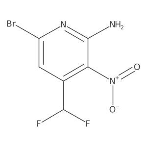 6-Bromo-4-(difluoromethyl)-3-nitropyridin-2-amine Structure