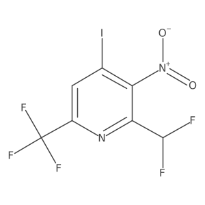 2-(Difluoromethyl)-4-iodo-3-nitro-6-(trifluoromethyl)pyridine Structure