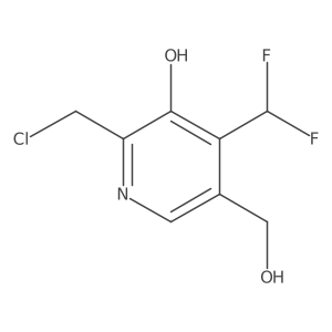 2-(Chloromethyl)-4-(difluoromethyl)-3-hydroxypyridine-5-methanol结构式