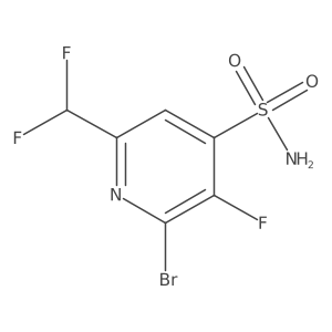 2-Bromo-6-(difluoromethyl)-3-fluoropyridine-4-sulfonamide Structure