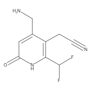 2-(4-(Aminomethyl)-2-(difluoromethyl)-6-hydroxypyridin-3-yl)acetonitrile Structure