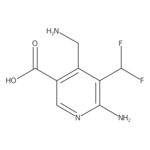6-Amino-4-(aminomethyl)-5-(difluoromethyl)nicotinic acid结构式