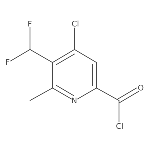 4-Chloro-5-(difluoromethyl)-6-methylpicolinoyl chloride结构式