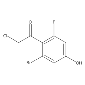 2'-Bromo-6'-fluoro-4'-hydroxyphenacyl chloride Structure