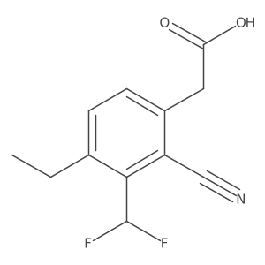 2-(2-Cyano-3-(difluoromethyl)-4-ethylphenyl)acetic acid结构式