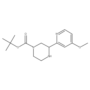 Tert-butyl 3-(4-methoxypyridin-2-yl)piperazine-1-carboxylate结构式